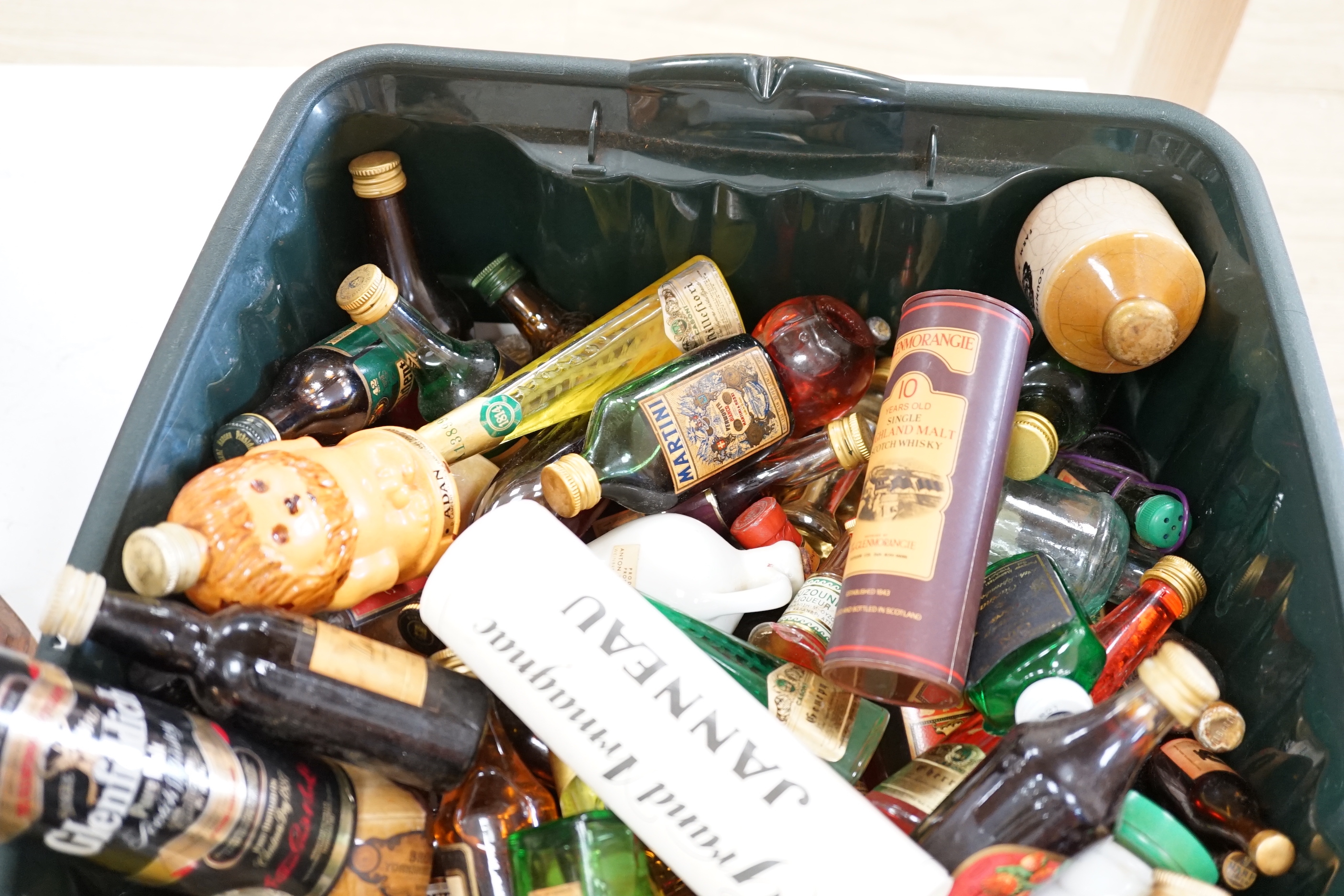 A large quantity of spirit and liqueur miniatures including Glenfiddich whisky